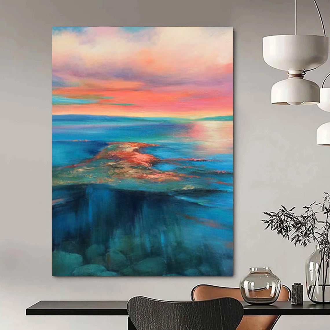 blue wall art